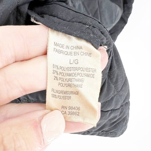 ✅ THEORY BLACK QUILTED SHORT JACKET WITH POCKETS SIZE LARGE - Picture 6 of 6